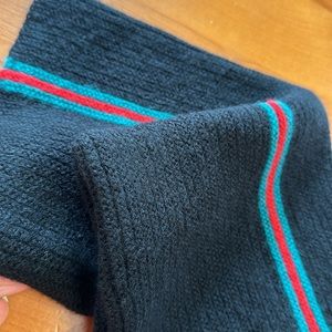 Infinity Scarf with RED AND GREEN STRIPES